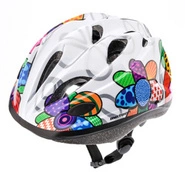 Kinderfahrradhelm Meteor KS07 S 48-52 cm Bunte Blumen