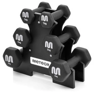 Gusseisen-Hantelset mit Ständer Meteor 3 / 2 / 1 kg