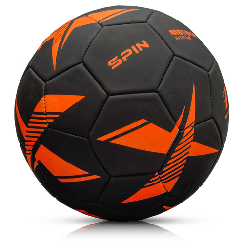 Fußball Meteor Spin 5 schwarz/orange