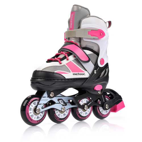 Meteor Rollerskates S 30-33 rosa/grau