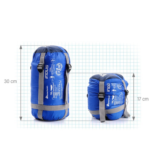 Schlafsack Meteor Indus R navy blau/blau