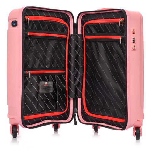 SwissBags Touristenkabinenkoffer 55cm Pink