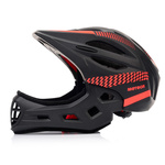 Fullface-Fahrradhelm Meteor Lupus S 48-52 cm schwarz/rot