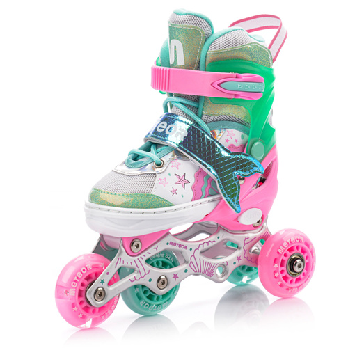 Inlineskates 4-in-1 Meteor für Kinder XS 25-28 Mermaid
