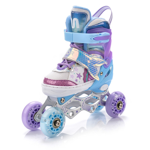 Inlineskates 4-in-1 Meteor für Kinder XS 25-28 Mermaid