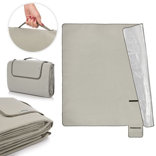 Picknickdecke Meteor 2XL 200x200 cm grau-beige