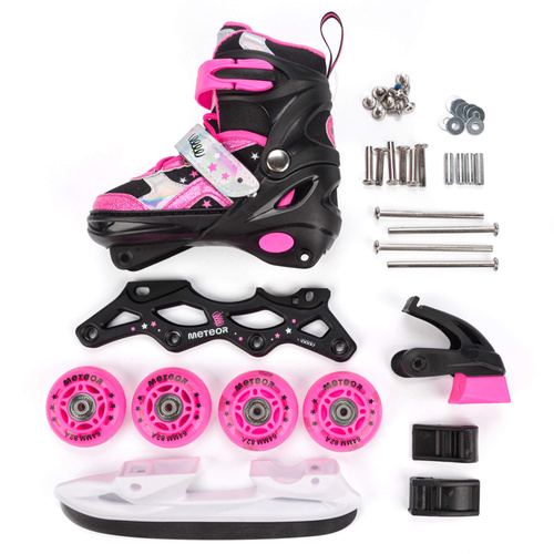 Inlineskates 4-in-1 Meteor für Kinder S 30-33 Metro