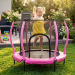 Trampolin für Kinder Meteor TRP-70 140 cm pink