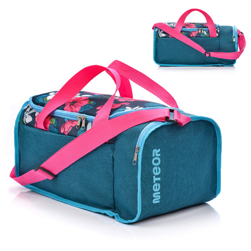 Fitness Tasche Meteor Nepr 20 l rosa/grüne Blumen