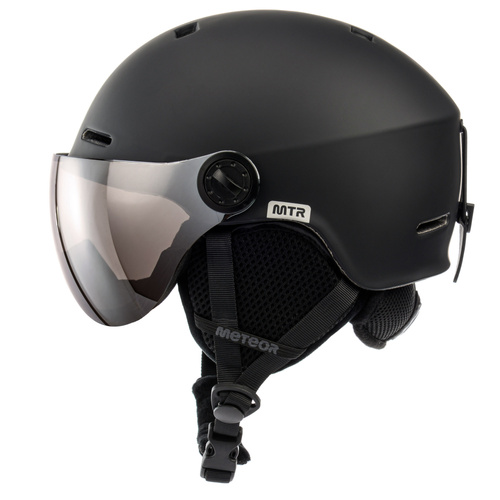 Skihelm Meteor Falven S 53 -55 cm schwarz