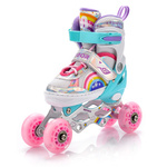 Inlineskates 4-in-1 Meteor für Kinder M 34-37 Rainbow
