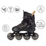 Inlineskates Meteor L 38-43 Buzzy schwarz/goldene Farbe