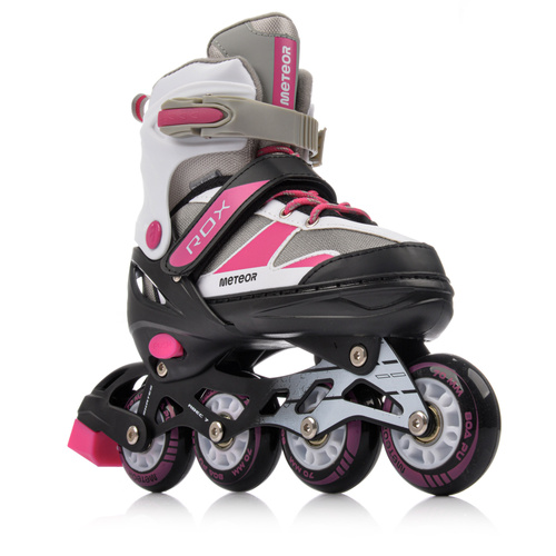 Meteor Rox M Rollerskates 34-37 rosa/grau