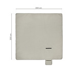 Picknickdecke Meteor 2XL 200x200 cm grau-beige