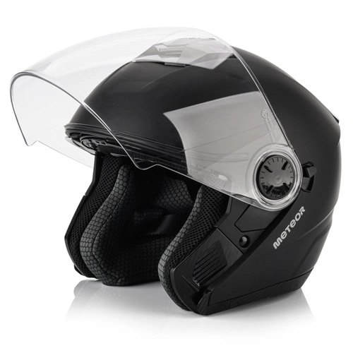 Motorradhelm Meteor Hekato XL 61 cm schwarz