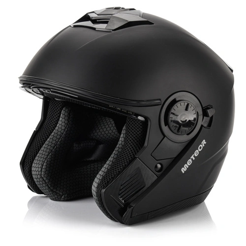 Motorradhelm Meteor Hekato XL 61 cm schwarz