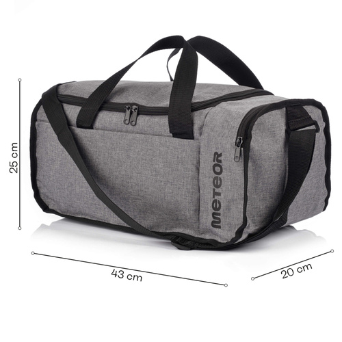 Sporttasche Meteor Nanuq 20 l Graumelange/schwarz