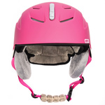 Skihelm Meteor Lumi S 53-55 cm rosa/weiss