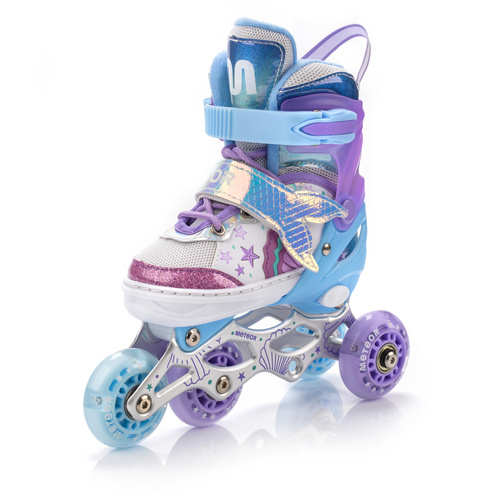 Inlineskates 4-in-1 Meteor für Kinder S 30-33 Mermaid