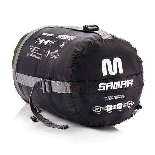 Schlafsack Meteor Samar L blau/schwarz