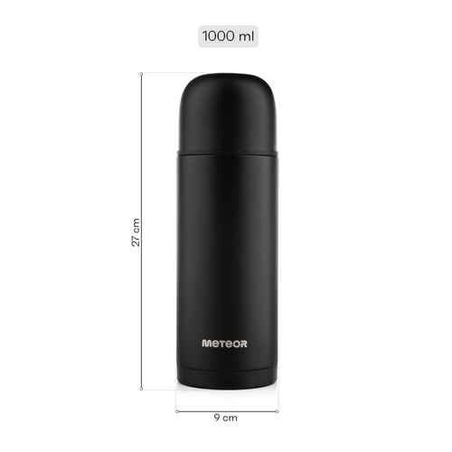 Thermobecher Meteor 1000 ml schwarz