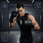 Boxhandschuhe Meteor 10 oz Training, Klettverschluss, PU