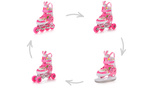 Inlineskates 4-in-1 Meteor für Kinder XS 25-28 Bunny