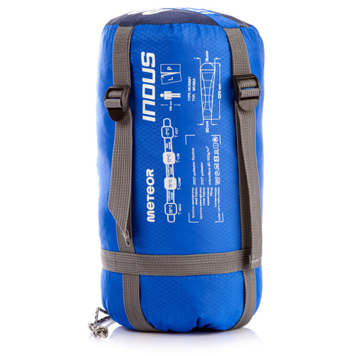 Schlafsack Meteor Indus R navy blau/blau