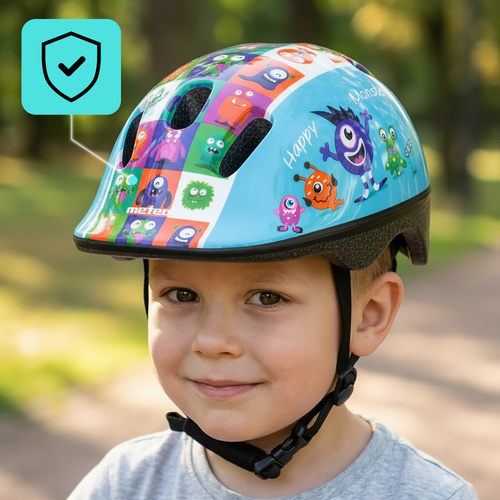 Kinderfahrradhelm Meteor KS06 S 48-52 cm Happy Monsters