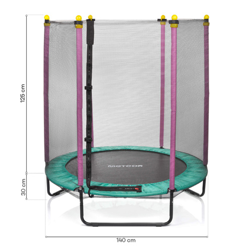 Trampolin für Kinder Meteor TRP-60 140 cm minty/pink