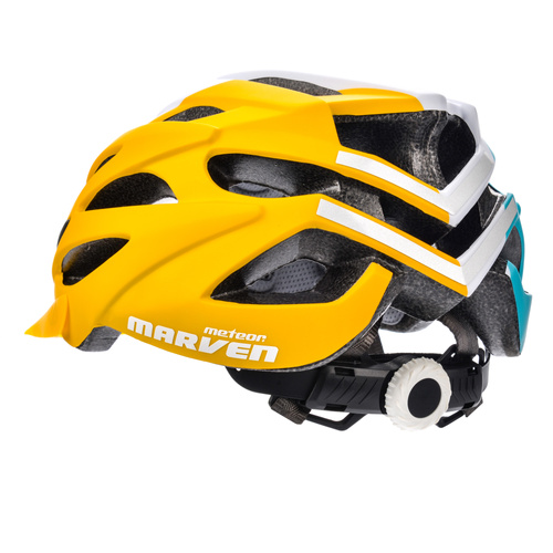 Fahrradhelm Meteor Marven S 52-56 cm blau/weiß/gelb