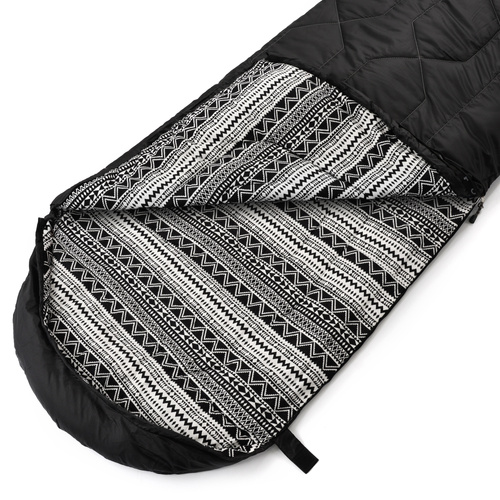 Schlafsack Meteor Timber Baumwolle schwarz