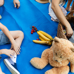 Picknickdecke Meteor XL 175x200 cm blau