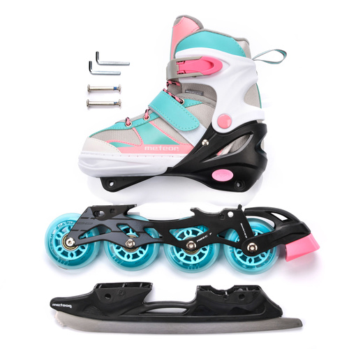Roller Meteor 2in1 L 38-41 rosa/blau