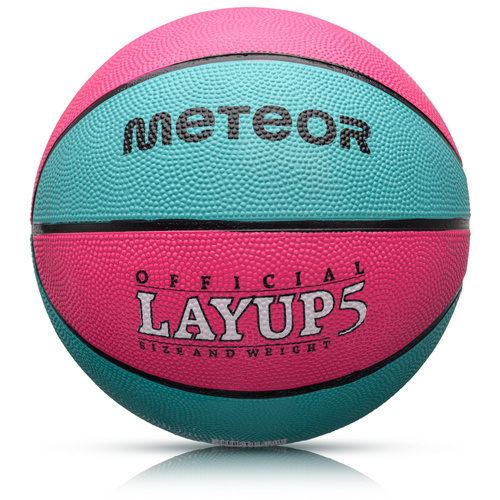 Basketball Meteor Layup 5 rosa/blau