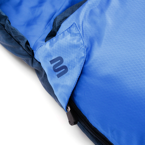 Schlafsack Meteor Indus R navy blau/blau