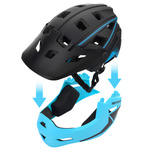 Fullface-Fahrradhelm Meteor Hydra M 55-58 cm schwarz/blau