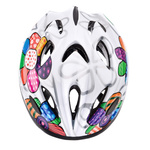 Kinderfahrradhelm Meteor KS07 M 52-56 cm Bunte Blumen