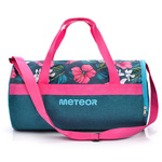 Sporttasche Meteor Siggy 25 l rosa/marineblaue Blumen