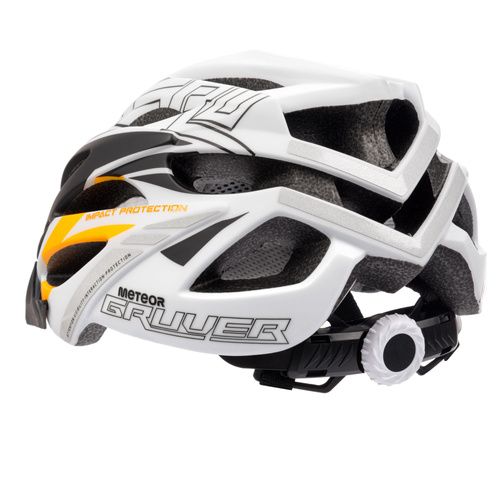 Fahrradhelm Meteor Gruver S 52-56 cm schwarz/weiss/orange