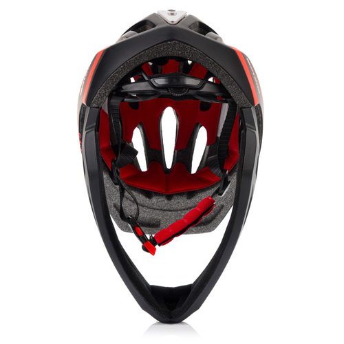 Fullface-Fahrradhelm Meteor Lupus S 48-52 cm schwarz/rot