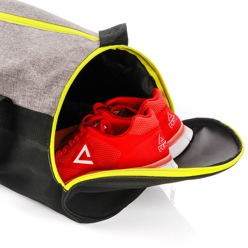 Meteor Siggy Fitnesstasche 25 l grau melange/neongrün