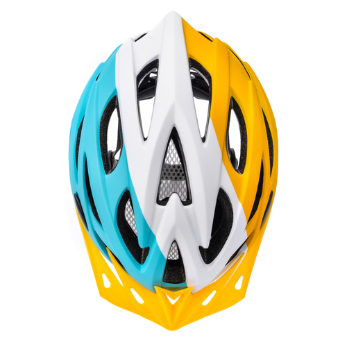 Fahrradhelm Meteor Marven M 55-58 cm blau/weiß/gelb