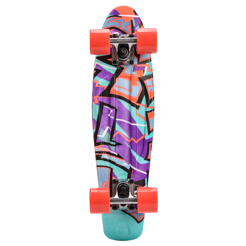 Skateboard Meteor Mehrfarbig Graffiti