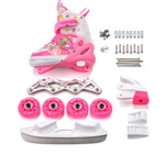 Inlineskates 4-in-1 Meteor für Kinder S 30-33 Bunny