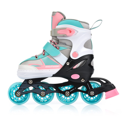 Meteor Rollerskates L 38-41 rosa/hellblau