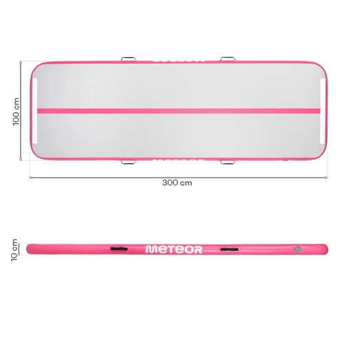 Aufblasbarer akrobatischer Weg Meteor 300 cm pink