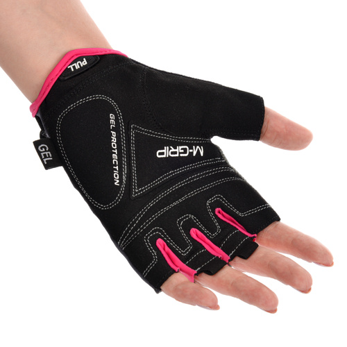 Radsporthandschuhe Meteor Gel GX34 XS grau/rosa