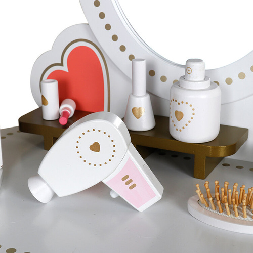 Schminktisch aus Holz mit Zubehör