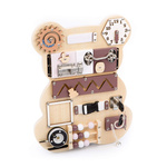 Sensorisches Manipulationsbrett aus Holz Teddybär